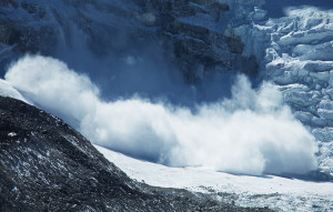 avalanche in Himalaya
